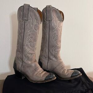 Imperial Texas boots gray and black Cowboy boots